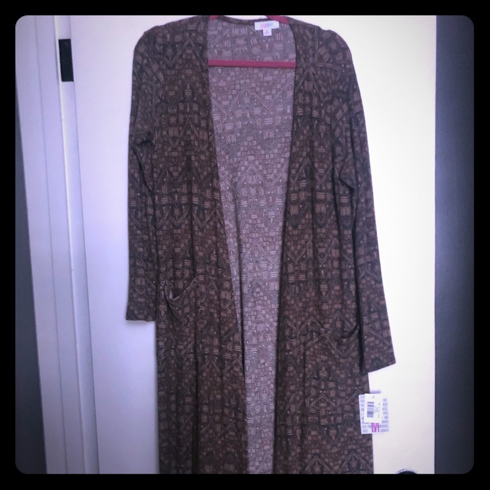 Brown fleece fabric Lularoe Sarah! NWT